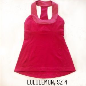 Lululemon Scoop neck tank pink/fuchsia, size 4